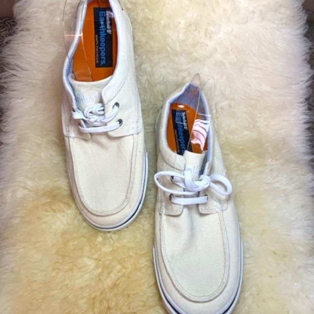 Timberland Casual Off White Canvas Shoes